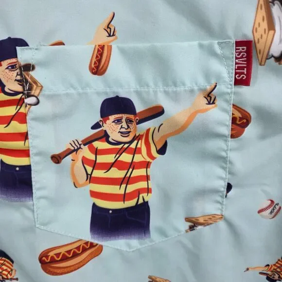 RSVLTS Men's Great Hambino The Sandlot Button Up Short Sleeve Shirt Size XL - Picture 3 of 14